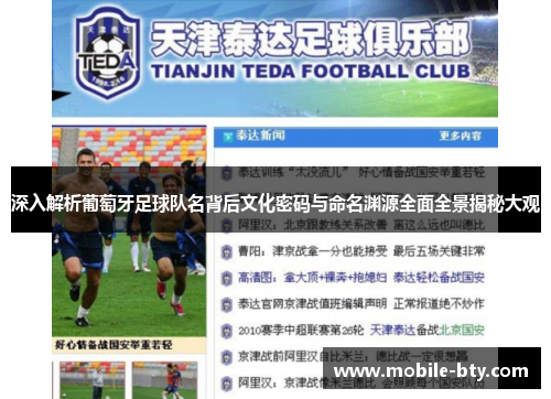 深入解析葡萄牙足球队名背后文化密码与命名渊源全面全景揭秘大观