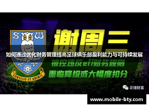 如何通过优化财务管理提高足球俱乐部盈利能力与可持续发展 如何通过优化财务管理提高足球俱乐部盈利能力与可持续发展